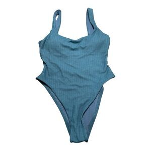 NWOT Vitamin Women's Scoop Neck Blue One Piece Swimsuit Size M